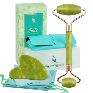 Jade Roller Review Jade Roller and Gua Sha set with refrigerator Storage box travel pack by Earnest Living